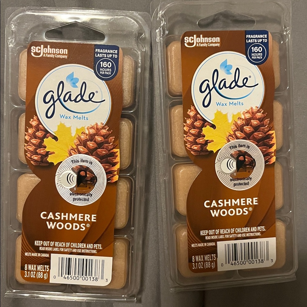 Glade Wax Melts cashmere woods 16 wax melts total 320 hours of scent